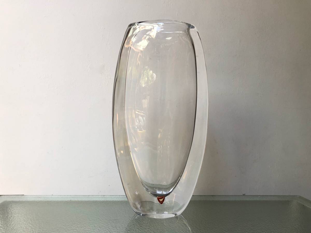 Nils Landberg 北欧/ガラス/花器/ビンテージ オレフォス Nils Landberg