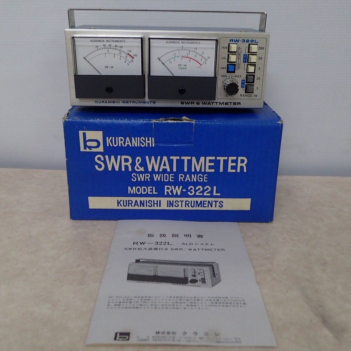 KURANISHI クラニシ SWR計 RW-322L 1.8～230MHz 元箱・取説付き