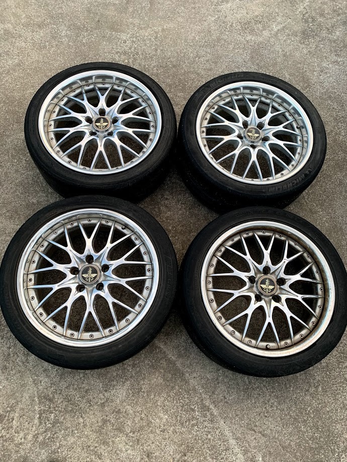 Napre Japan メデューサ メッシュ 18インチ アルミホイール 美品 4本