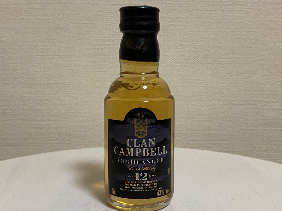 古酒 未開栓 CLAN CAMPBELL クランキャンベル 12年 ミニボトル 50ml 未