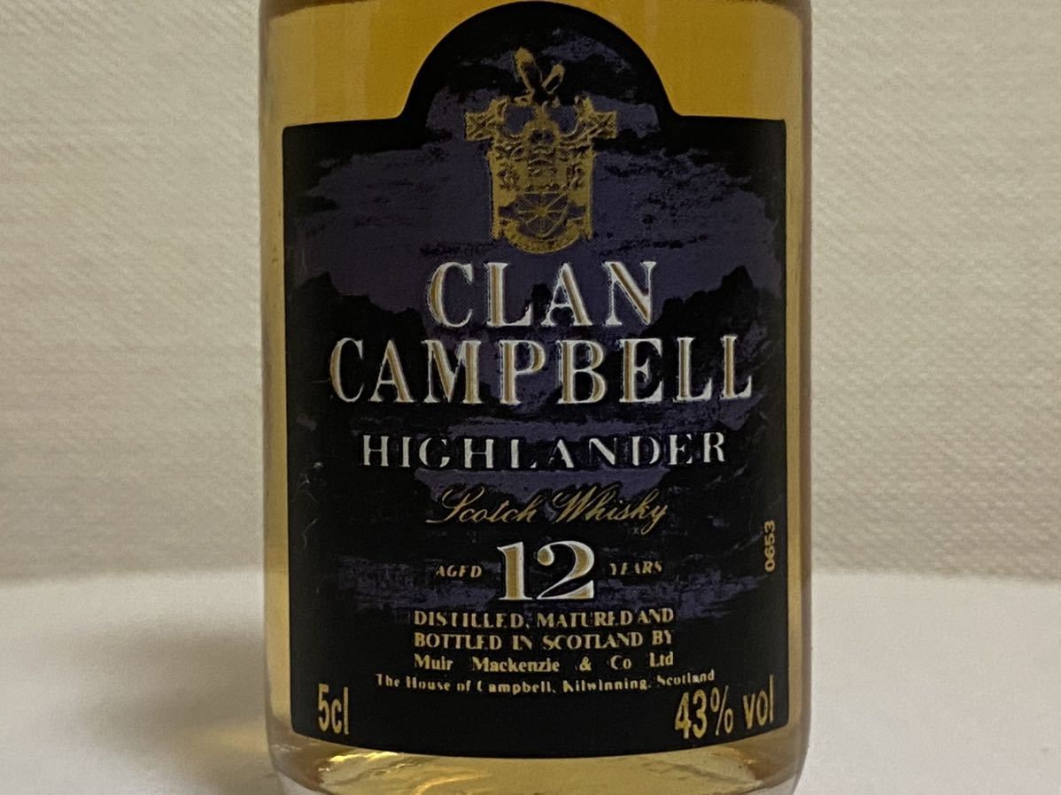 古酒 未開栓 CLAN CAMPBELL クランキャンベル 12年 ミニボトル 50ml 未