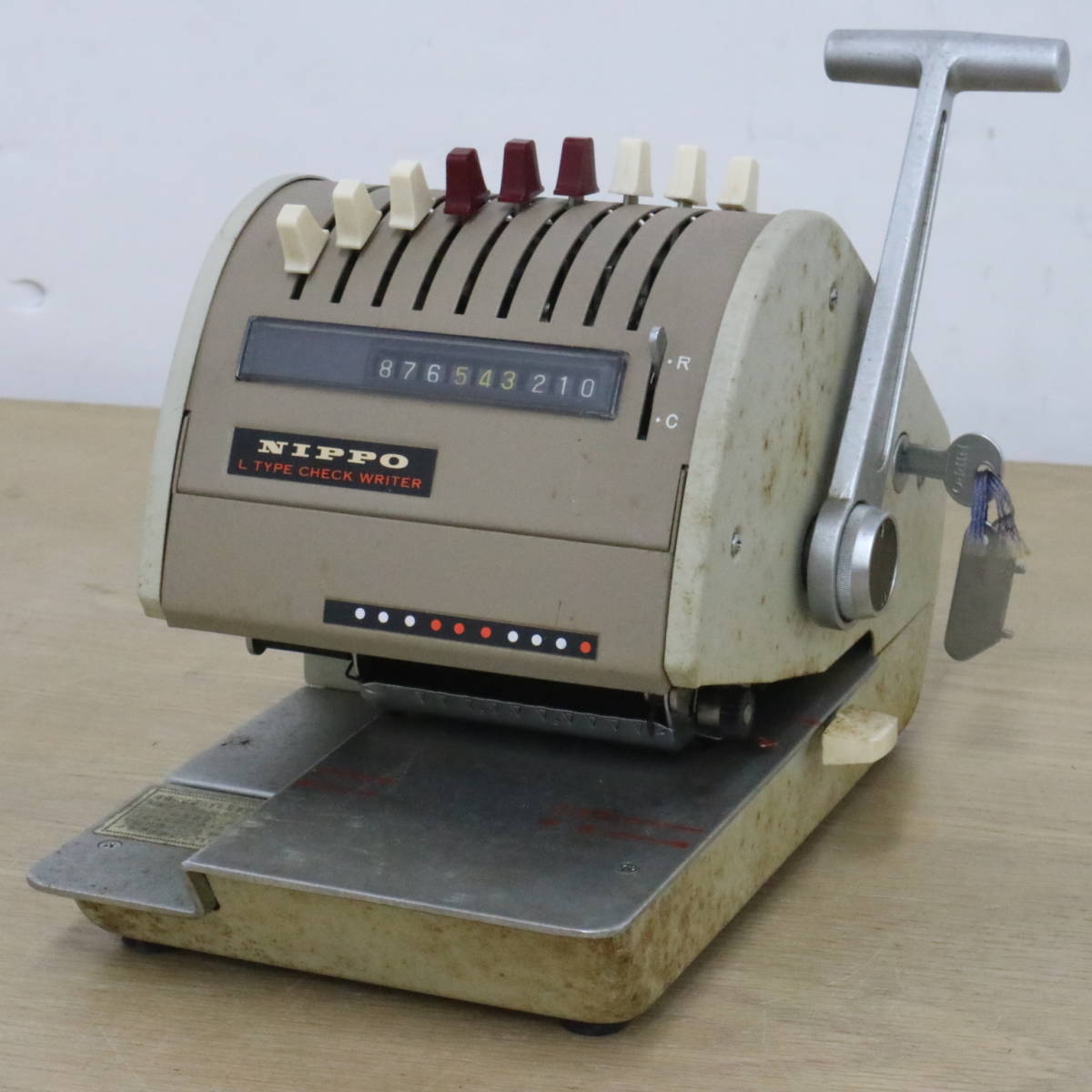 【傷や汚れあり】あ//く10607ax15 ニッポー NIPPO LTYPE CHECK WRITER モデルLD チェックライター手動