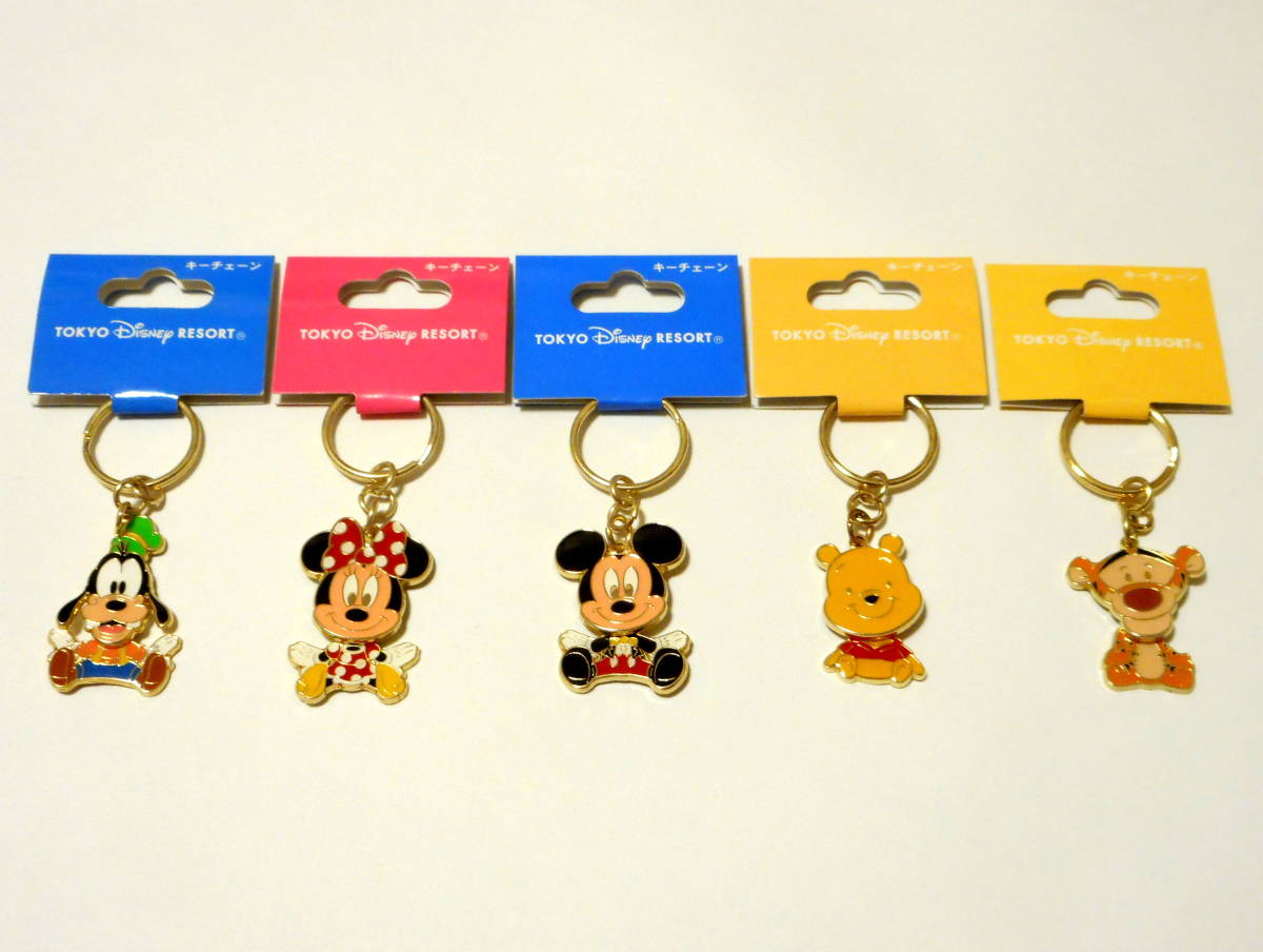 ディズニー 首ふり キーチェーン キーホルダー 5種セット ミッキー