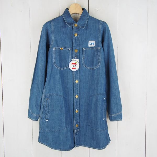 新品 未使用 リー Lee ミニ丈 長袖デニムシャツワンピース S ブルー の落札情報詳細 ヤフオク落札価格情報 オークフリー スマートフォン版