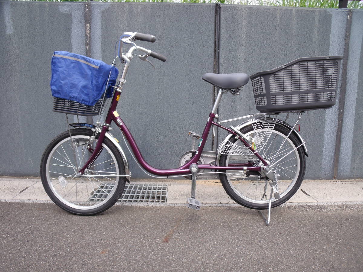 BS ブリヂストン CITINO 20インチ 買い物用自転車。前後カゴ