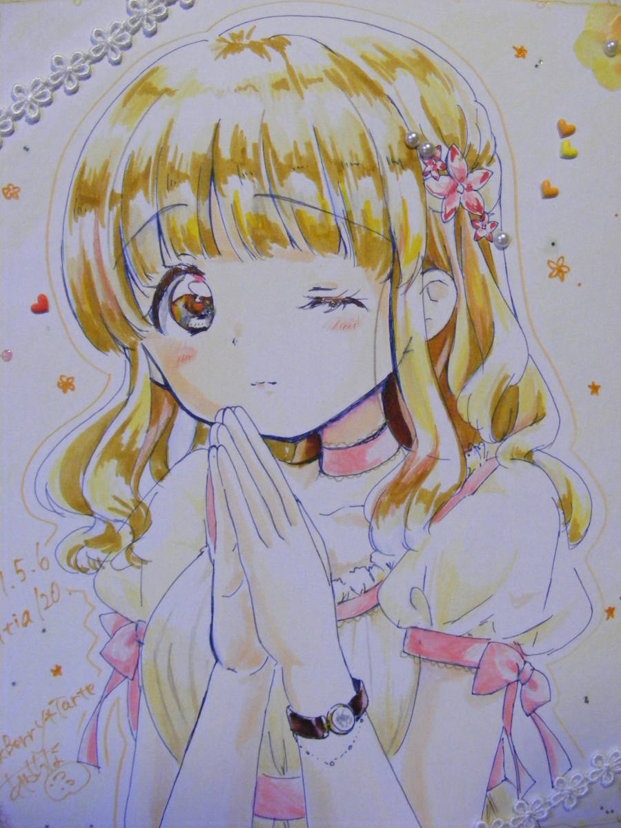 １円スタート 中古 手描きイラスト 色紙 オリジナル 美少女 デコレーション有 の落札情報詳細 ヤフオク落札価格情報 オークフリー スマートフォン版