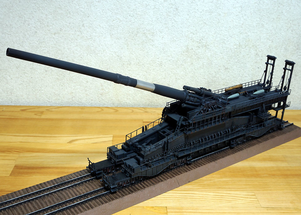 1/144 ドーラ列車砲 塗装 完成品 一部難あり プラモデル Nゲージ