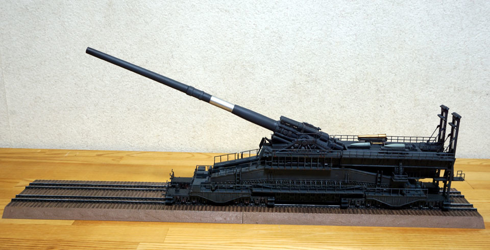 1/144 ドーラ列車砲 塗装 完成品 一部難あり プラモデル Nゲージ