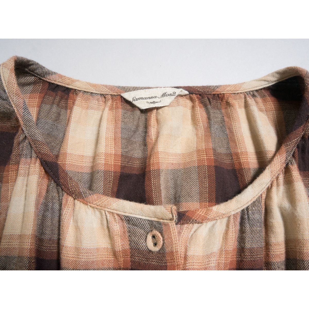 メール便 Samansamos2 ワンピース サマンサモスモス ブラウン チェック柄 ナチュラルコーデ 大人可愛い オシャレ コットン 秋冬 長袖 F の落札情報詳細 ヤフオク落札価格情報 オークフリー スマートフォン版