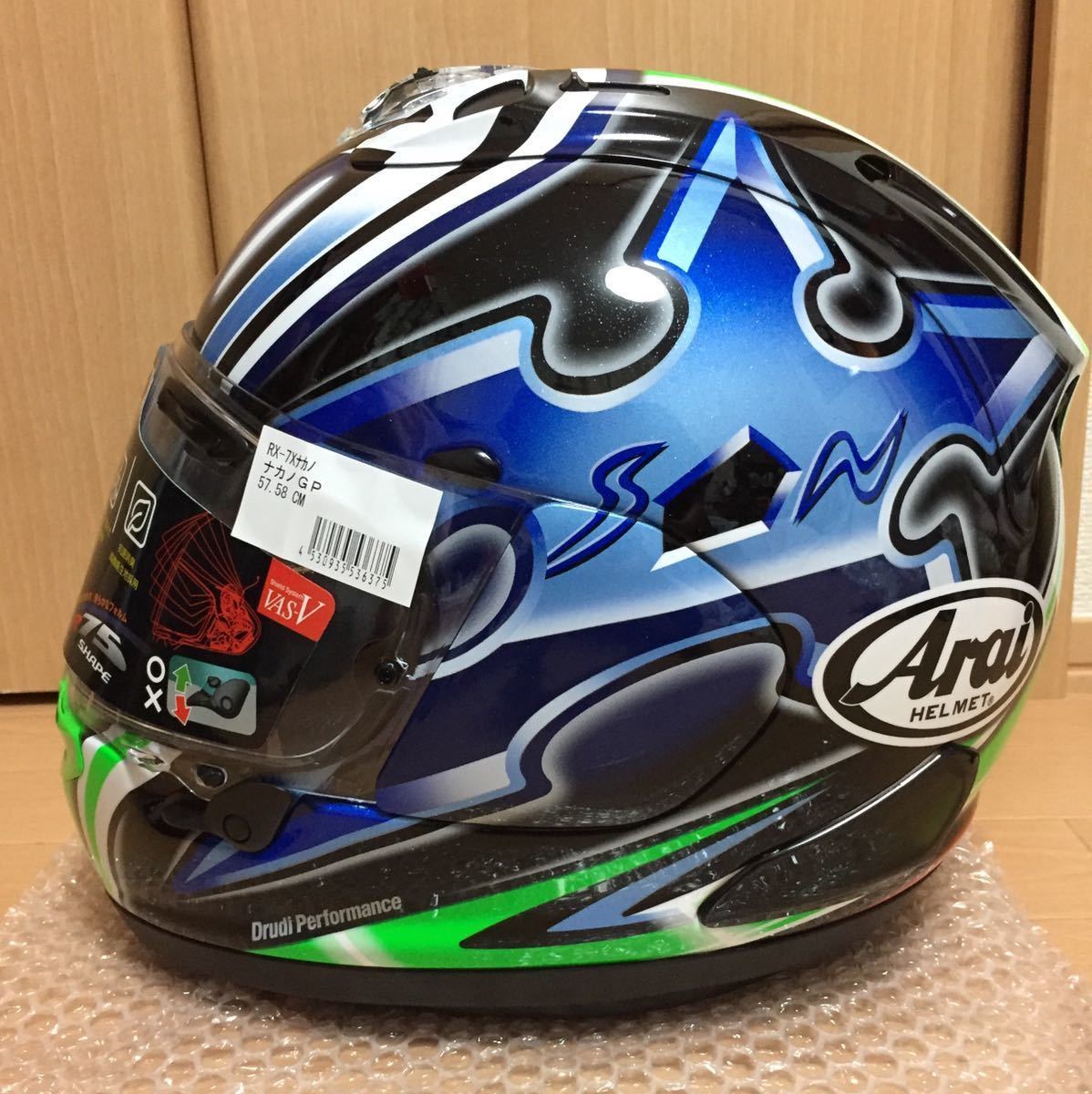 新品】Arai フルフェイスヘルメット RX-7X NAKANO Green 中野真矢