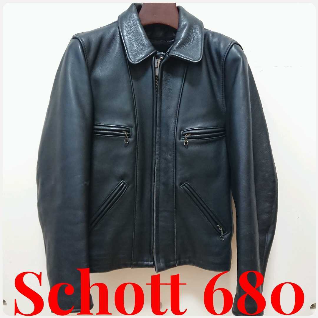 Schott 680 シングルライダースジャケット SCHOTT-70S SINGLE RIDERS JACKET-2/ショット シープレザー