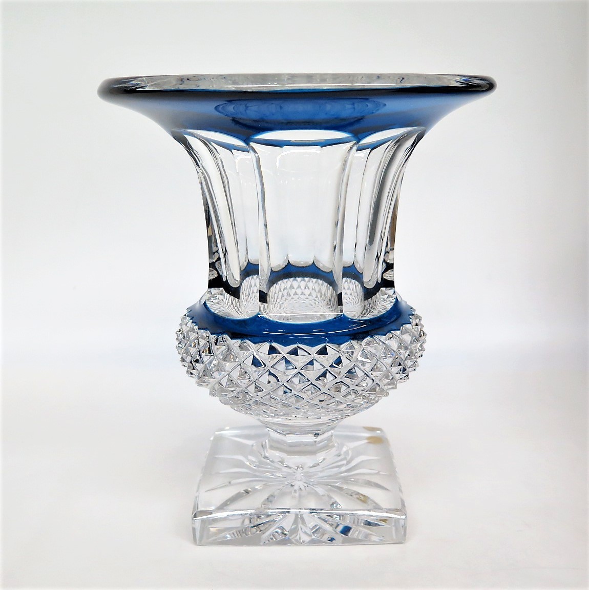 サンルイ Versailles ヴェルサイユ 青被せ フラワーベース/花瓶 箱付