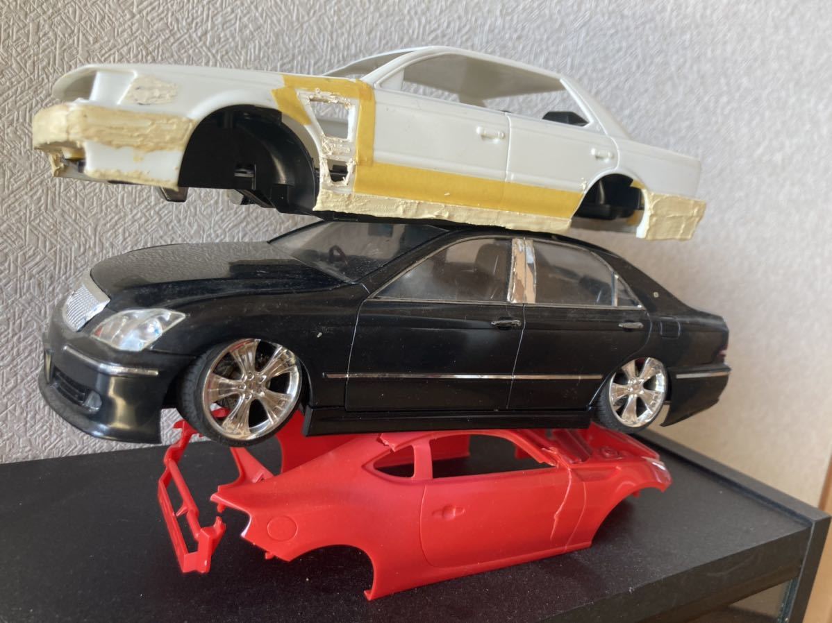 アオシマ 1/24 プラモデル作りかけ3台セット ジャンク ゼロクラウン 86