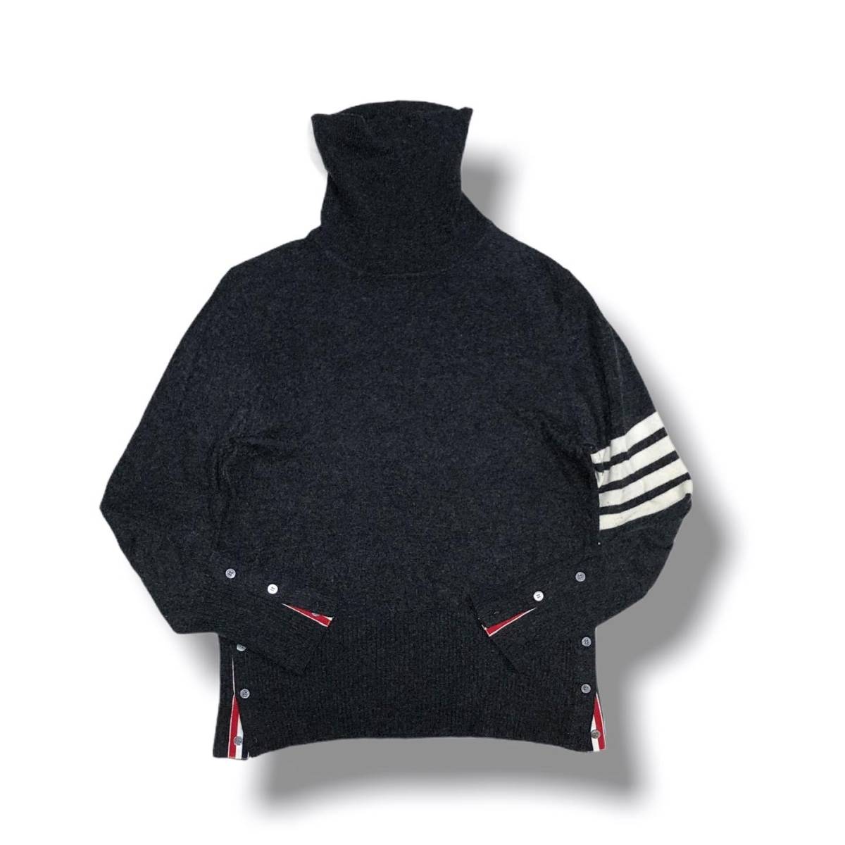 希少 THOM BROWNE トムブラウン　タートルネック セーター サイズ2 THOM BROWNE Turtleneck Knit MKC28OAKD286-2 トムブラウン ハイネック