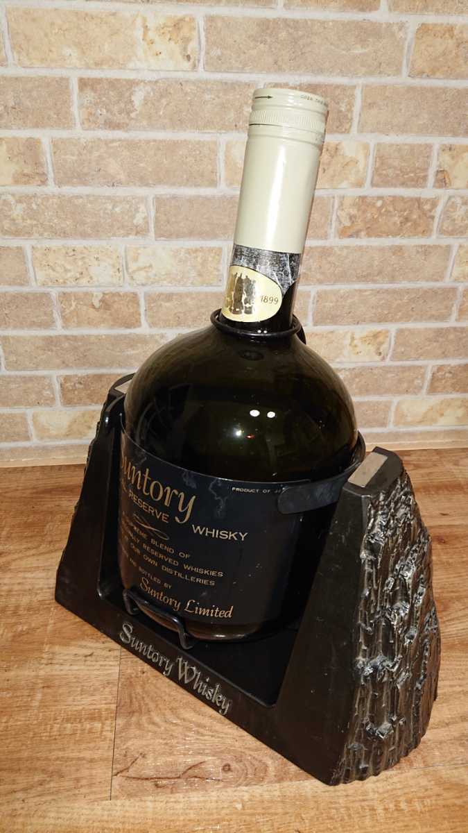 年代物　サントリー　リザーブ　空瓶　特大ボトル　４リットル Whisky 70 年代物 サントリー リザーブ 空瓶 特大ボトル 4