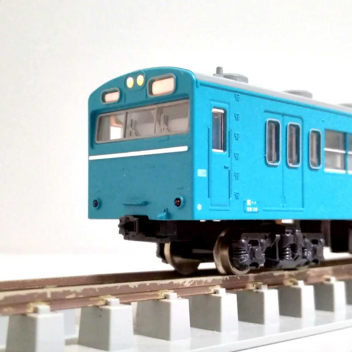 の N ゲージ103系電車スカイブルー☆10両編成セット