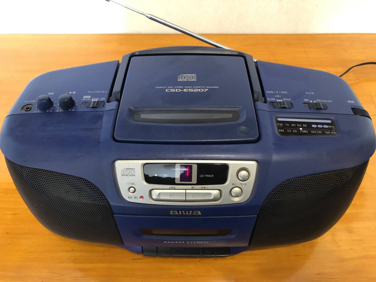 AIWA】CDラジカセ＜CSD-ES207＞本体+コード、完動品の落札情報詳細