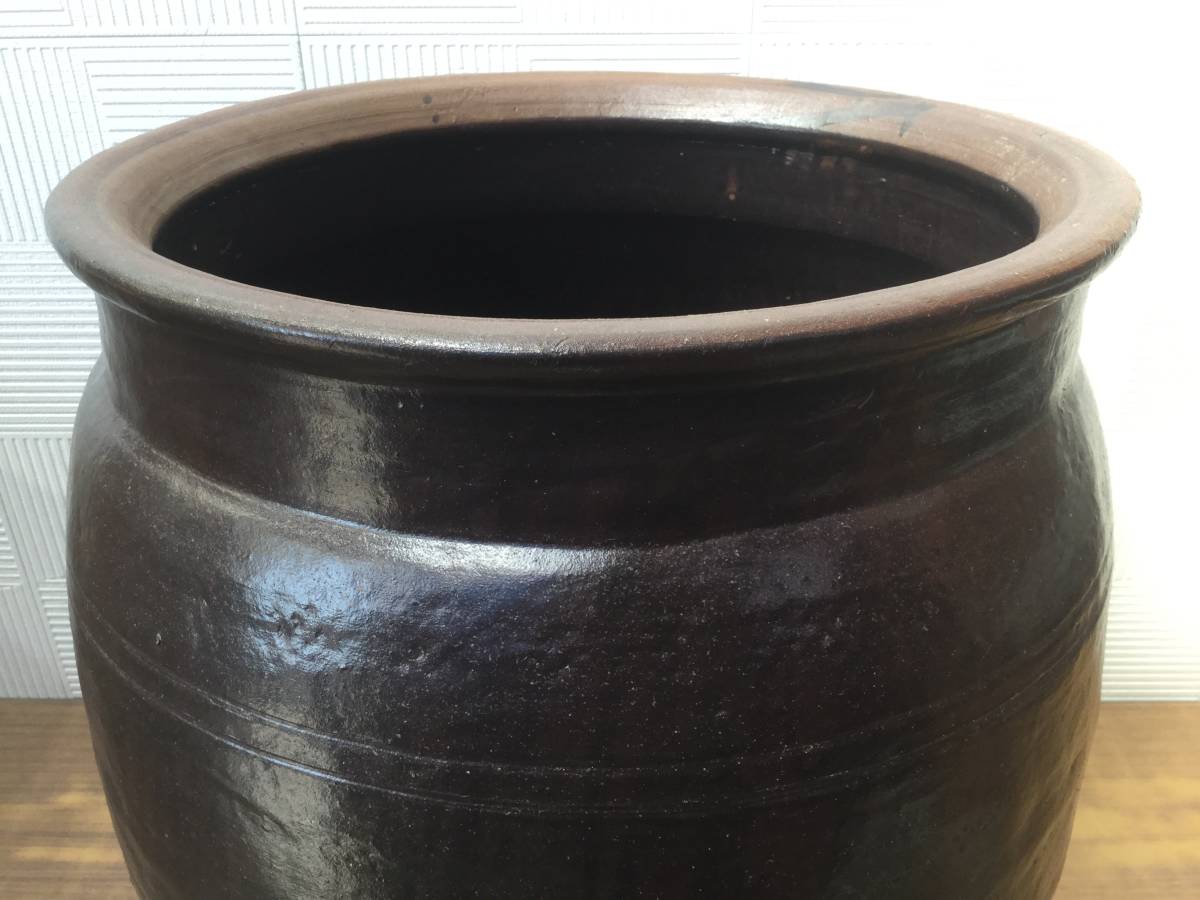 唐津焼の古い甕(19)高さ約55cm＊かめ壷花生けめだか鉢睡蓮