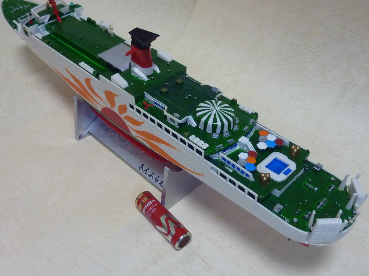 1/500さんふらわあ完成品36センチ（少し破損あり）□フェリー客船