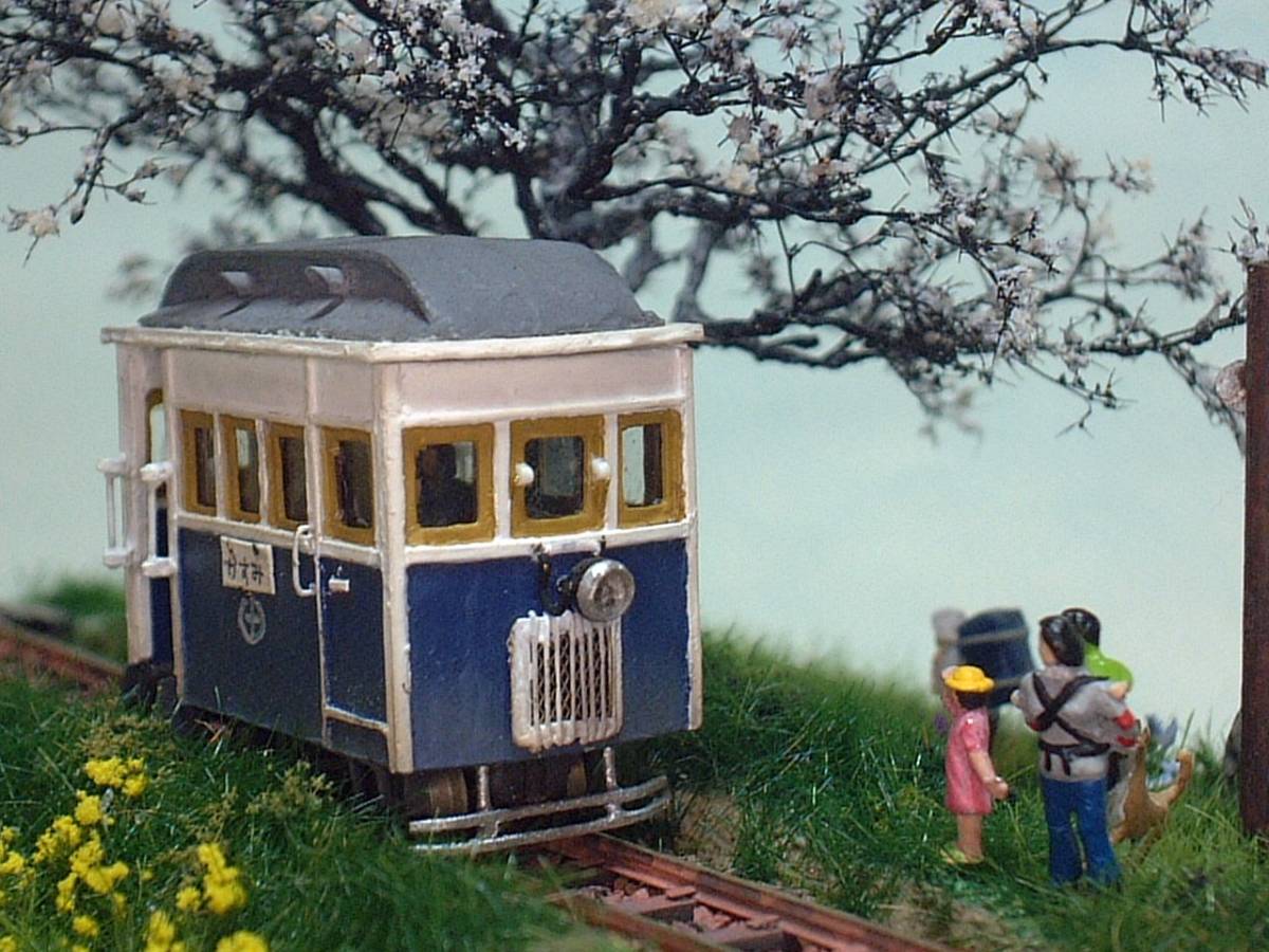 新品】HOナロー9mm HOe 1/87 1/80 鉄道プチジオラマ【昔日の情景】 桜 