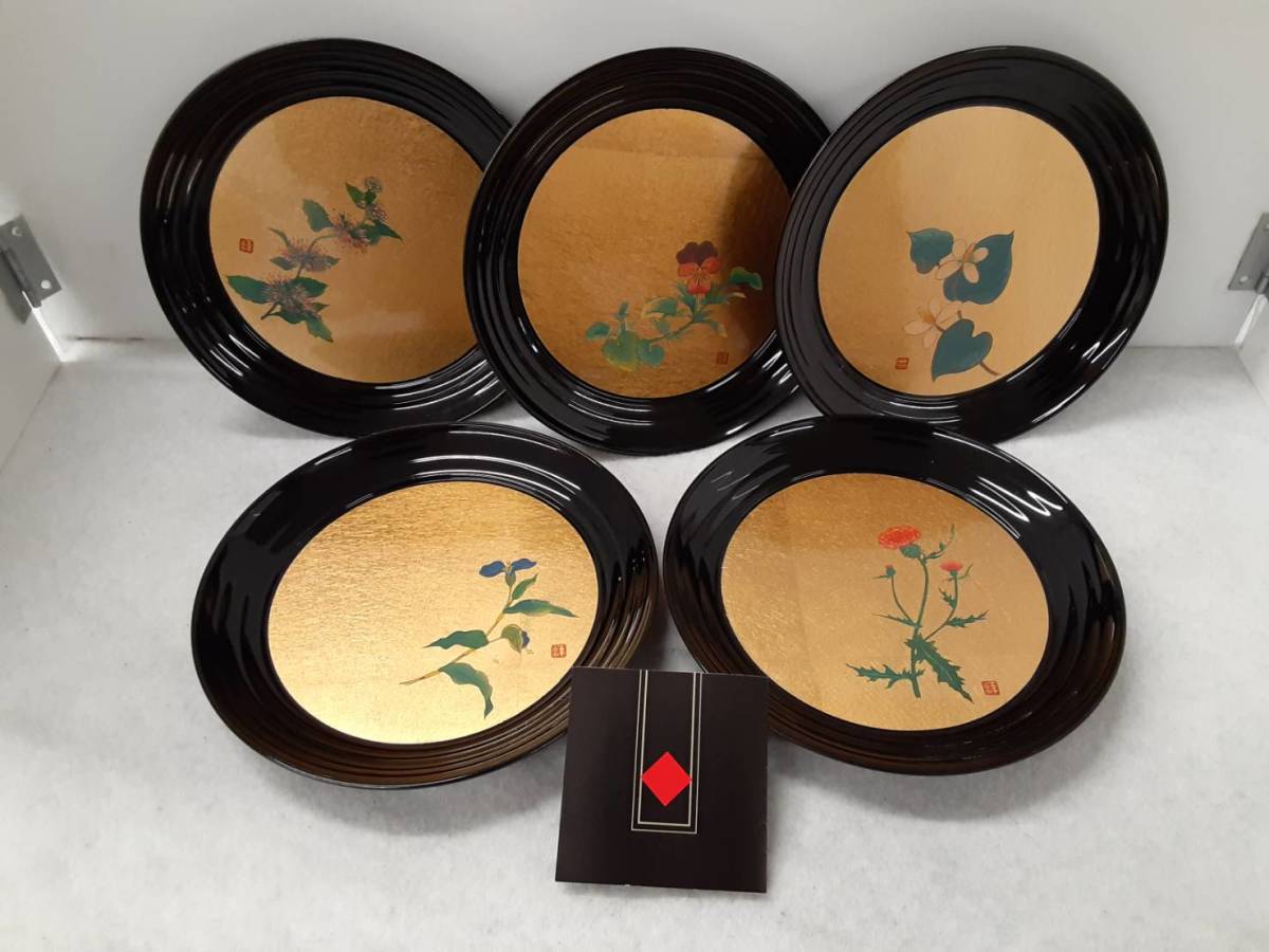 新品 I 3 90 未使用品 漆器 金沢箔一 花友禅さざ波銘々皿揃 の落札情報詳細 ヤフオク落札価格情報 オークフリー スマートフォン版