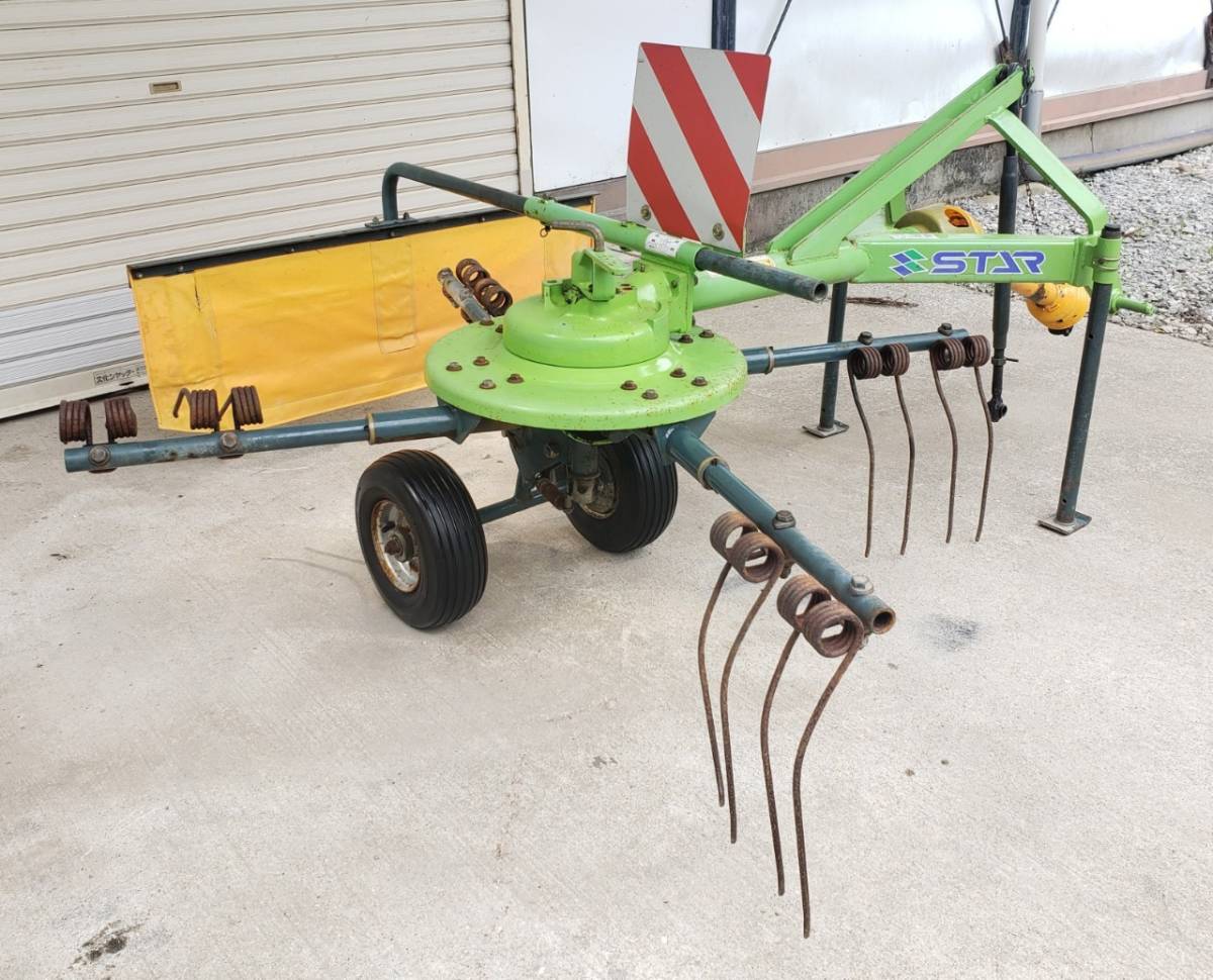 宮崎発 スター ジャイロレーキ Mgr22 ジョイント付き トップリンク付き 牧草 稲ワラ 麦かん 拡散 反転 集草 トラクター作業機 の落札情報詳細 ヤフオク落札価格情報 オークフリー スマートフォン版