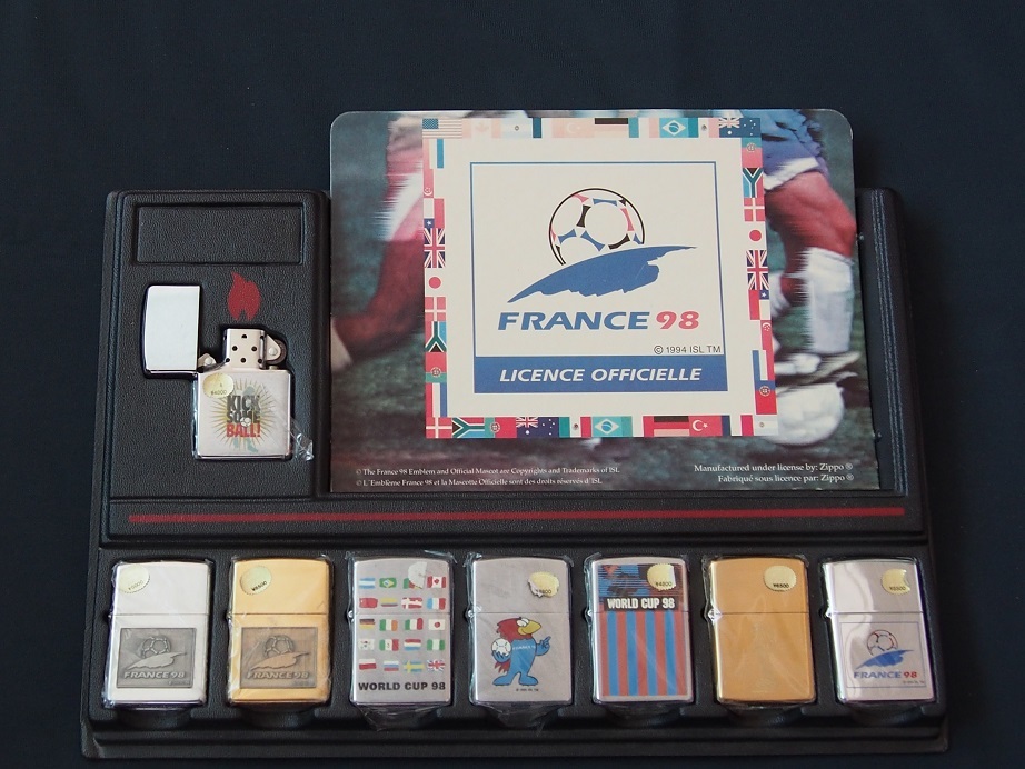 未使用品】Zippo FRANCE 98 OFFICIAL LICENSED 新品】レア希少 未使用