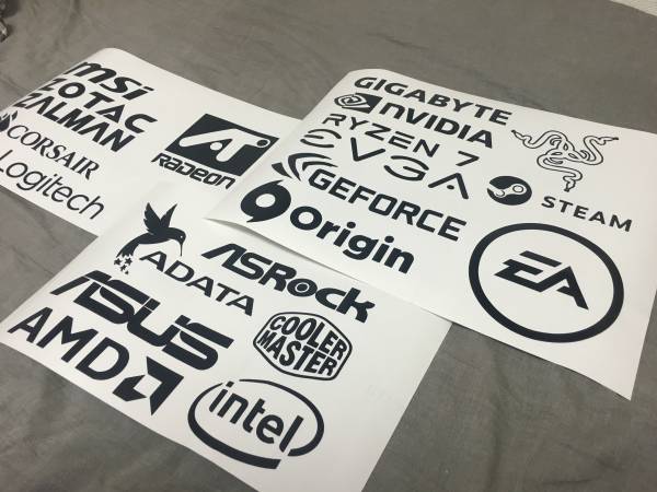 新品 自作pcケース等に ゲーミングブランド パーツブランド各カッティングステッカー 5枚セット I7 I5 I3 インテル Amd Ryzen の落札情報詳細 ヤフオク落札価格情報 オークフリー スマートフォン版