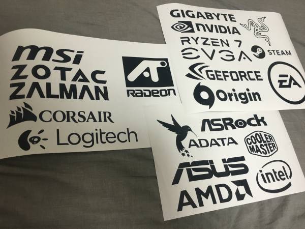 新品 自作pcケース等に ゲーミングブランド パーツブランド各カッティングステッカー 5枚セット I7 I5 I3 インテル Amd Ryzen の落札情報詳細 ヤフオク落札価格情報 オークフリー スマートフォン版
