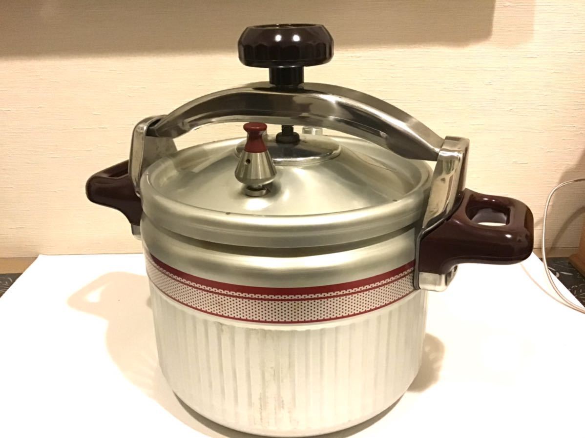 理研　圧力鍋　PMC-600 レトロ 理研 RIKEN 圧力鍋 6.0L RK-60 アルミ製 昭和レトロ ○美品 理研
