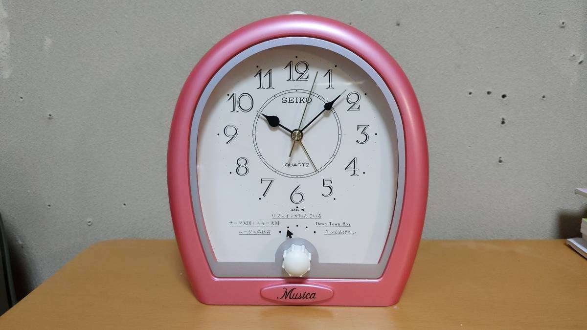 SEIKO Musica ムジカ QM706P 目覚まし時計 置き時計 の落札情報詳細