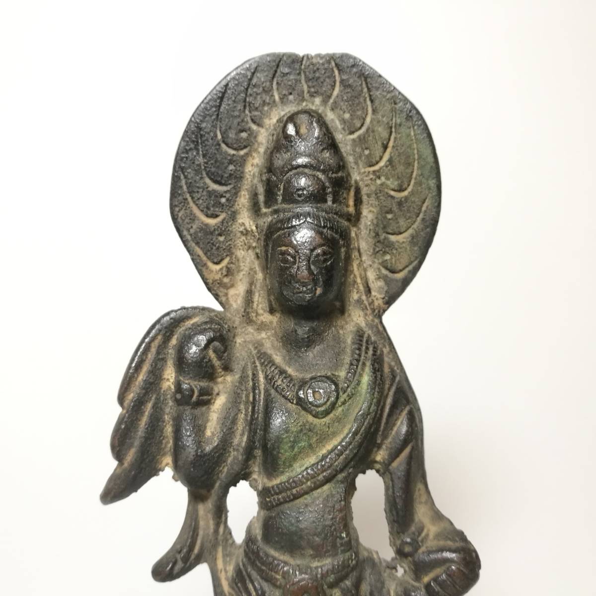 朝鮮・三国時代「新羅・菩薩立像 」高句麗・百済・新羅・鋳造鍍金仏・寺院