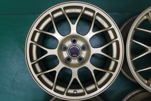 1枚軽微な歪みあり 中古ホイール スバル STI 純正 BBS RG345 17インチ