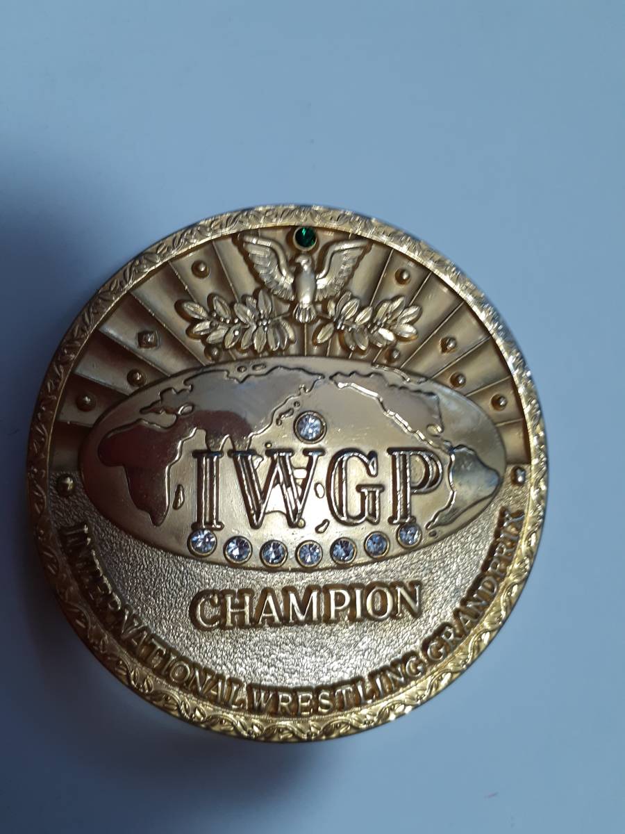 値下げ不可 新日本プロレス 廻っ IWGPチャンピオンベルトバックル