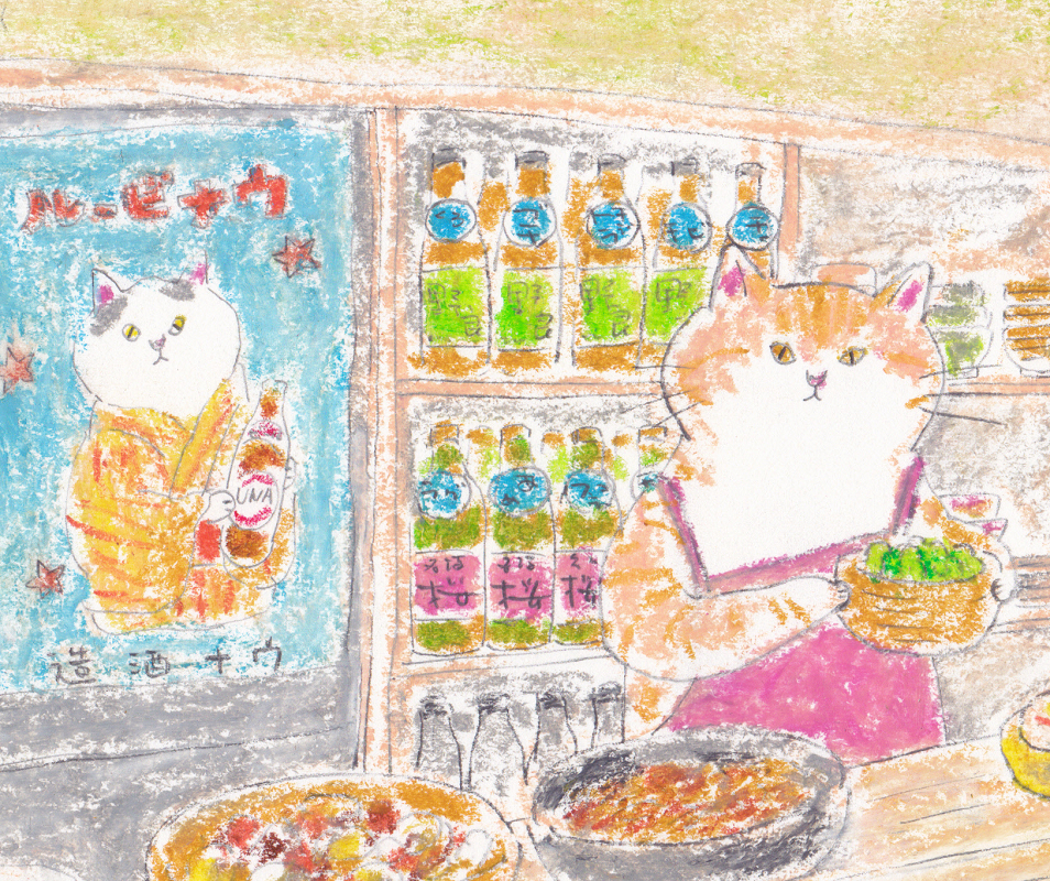 黒猫と鯛焼き 油彩画 絵画 原画 オリジナル 油絵 【公式通販】