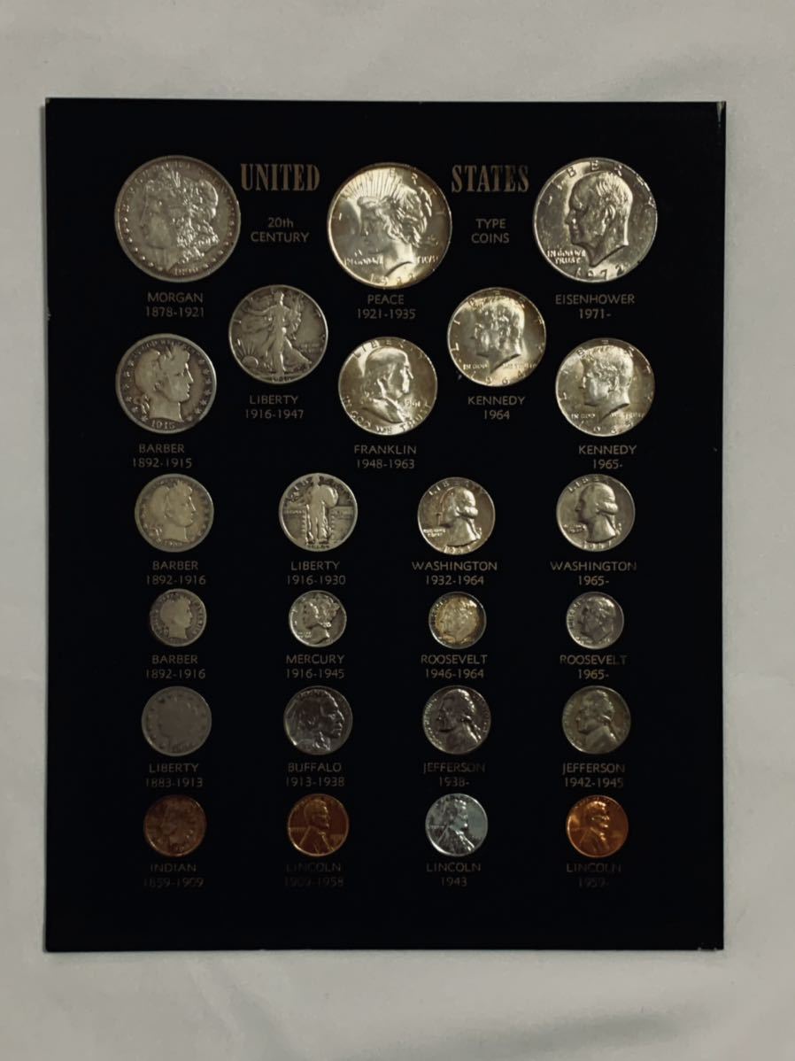 アメリカコイン24枚セット　20th CENTURY TYPE COINS貨幣 アメリカコイン24枚セット20th CENTURY TYPE COINS貨幣