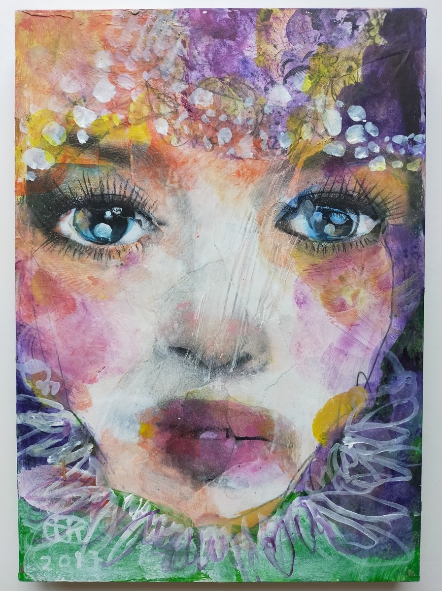 木村タカヒロ】作 紙にコラージュ『HAND POWER』裸婦 直筆サイン 額装