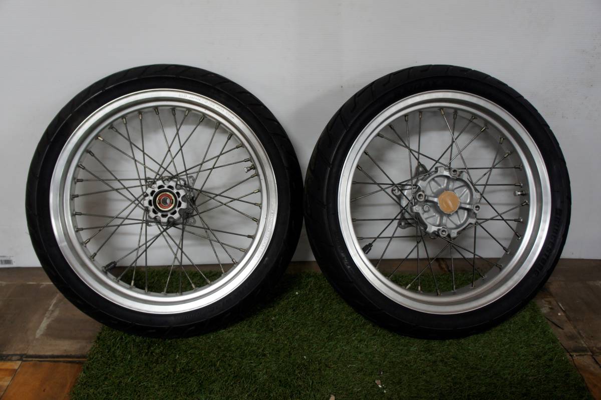 ホンダXR250モタード前後ホイールセット XR250 ホイール前後セット EXCEL モタード MD30 ホンダ キャブ車