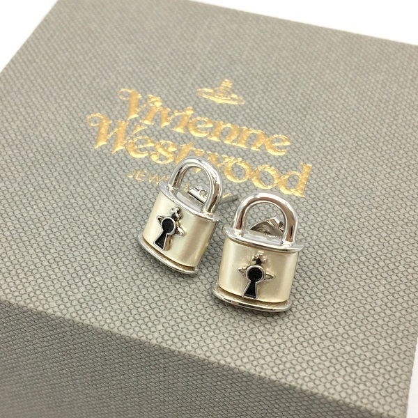 ヴィヴィアンウエストウッド LUNA STUD EARRINGS 南京錠 ピアス 美品