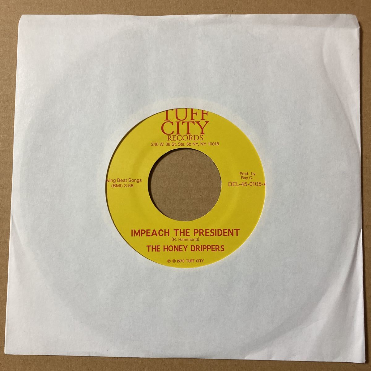 【目立った傷や汚れなし】人気7inch!! The Honey Drippers Impeach The President / Roy C