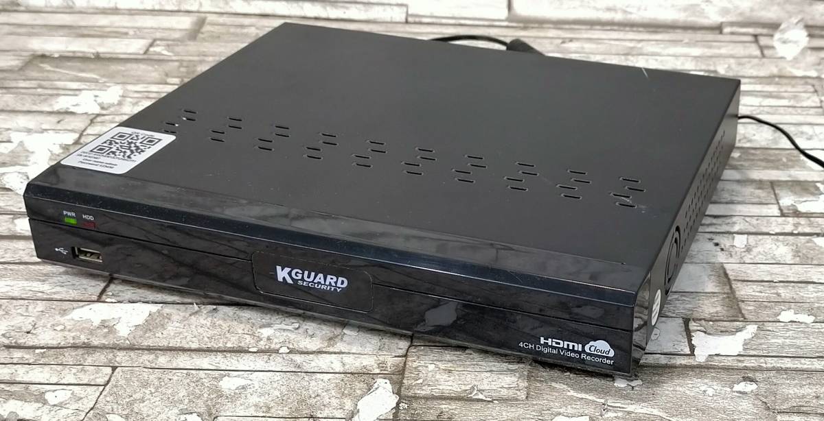 ☆未使用品　KGuard Security 防犯ビデオレコーダー ４チャンネル4カメラセット　 KGUARD SECURITY 防犯カメラ 1台 ほぼ新品