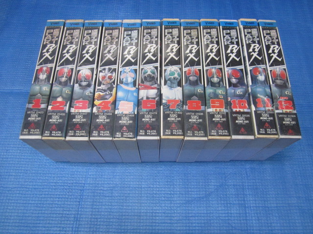 やや傷や汚れあり】仮面ライダーBLACK RX 全12本セット VHS レンタル