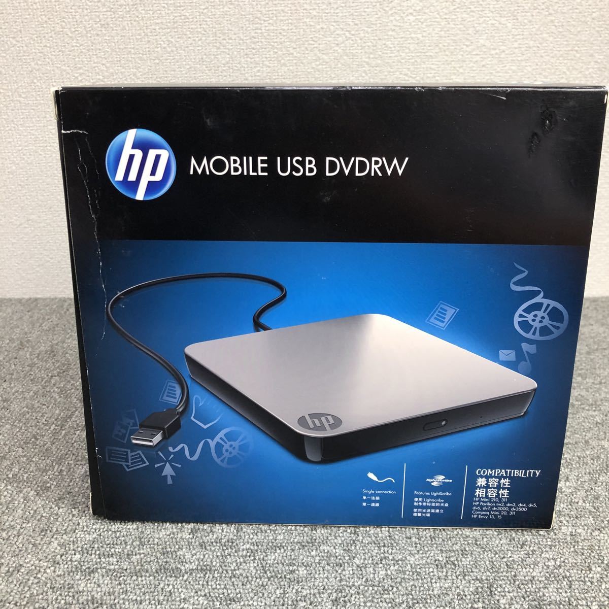 外付けDVDスーパーマルチドライブ HP USB External DVDRW Drive GP70N の落札情報詳細 ヤフオク落札価格情報