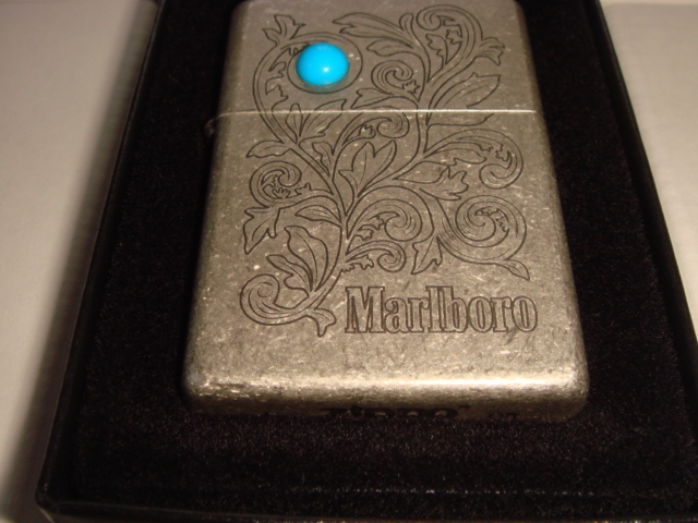 非売品】 Marlboro ZIPPO マルボロ ターコイズ しんどい 2008年
