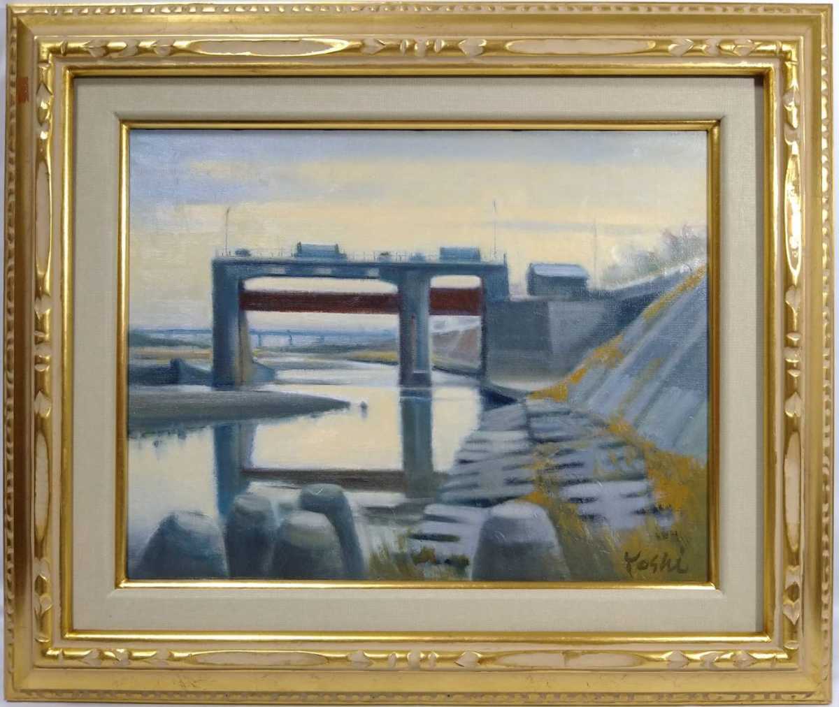 やや傷や汚れあり】7『真作 油彩画/一水会 日高芳正【1988年