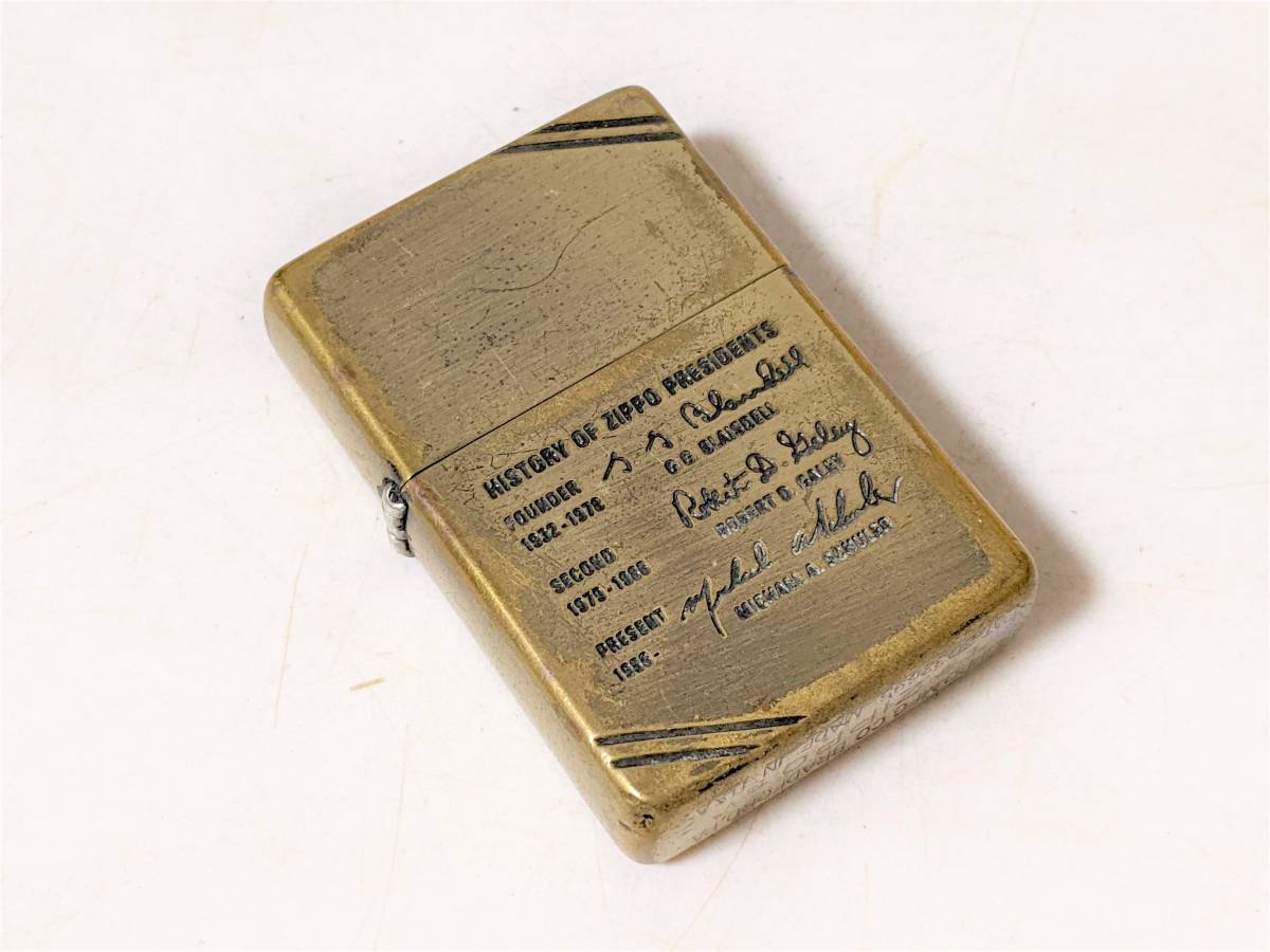 【やや傷や汚れあり】100円 zippo ライター ジッポーライターzippo history No.0664 2001年11月製造 管TO