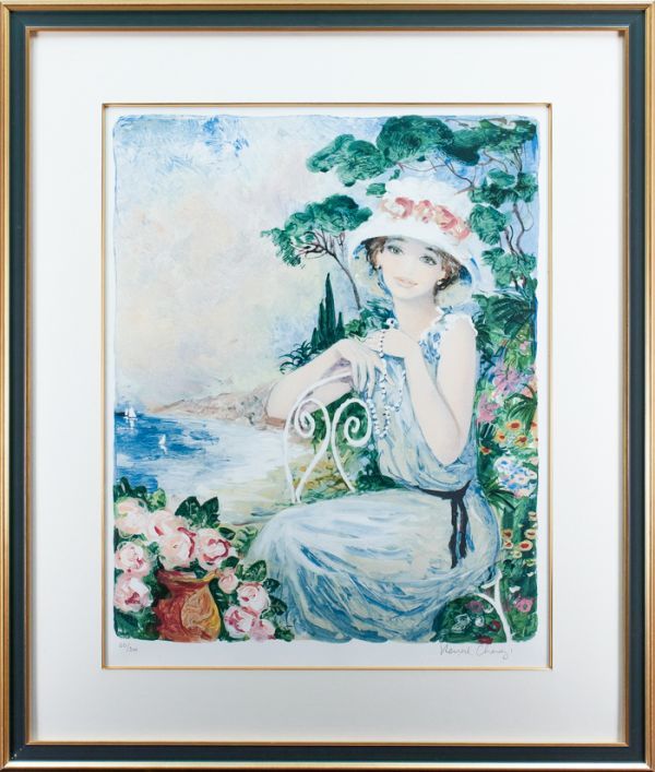 リトグラフ シ ャロワ 内気な女性