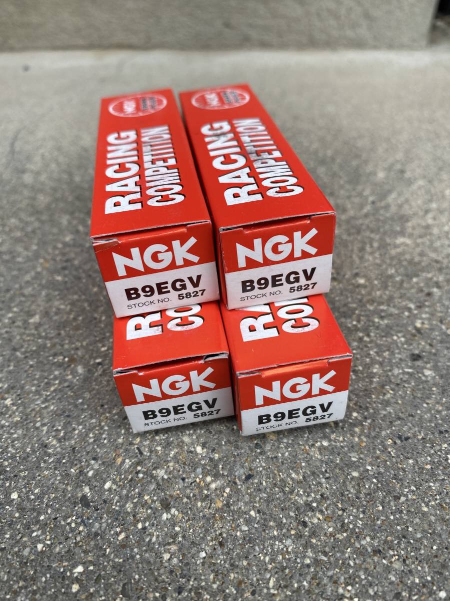 NGK レーシングプラグ　B9EGV (5827)　4本　レーシングカート 未使用】NGKプラグ【新品】 B9EGV ストックナンバー5827 4本
