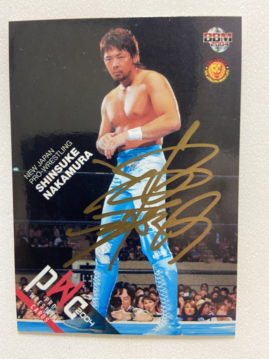 BBM プロレス 中邑真輔 直筆サインカード 新日本プロレス WWE 07