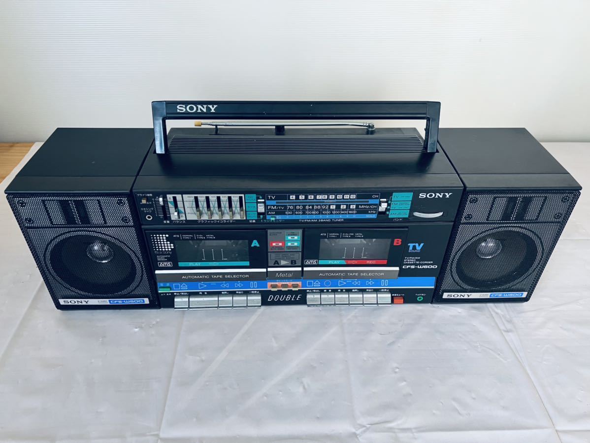 SONY 　ラジカセ CFS-W90 昭和　レトロ　レコーダー　ジャンク　2台 SONY ラジカセ CFS-W90 昭和 レトロ レコーダー ジャンク 2台